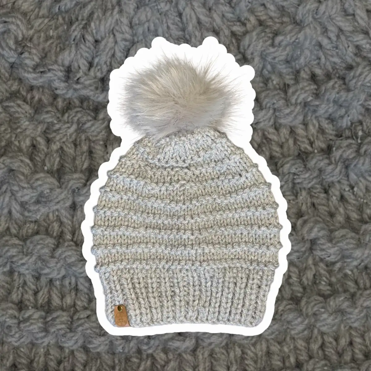 Bonnet classique femme beige