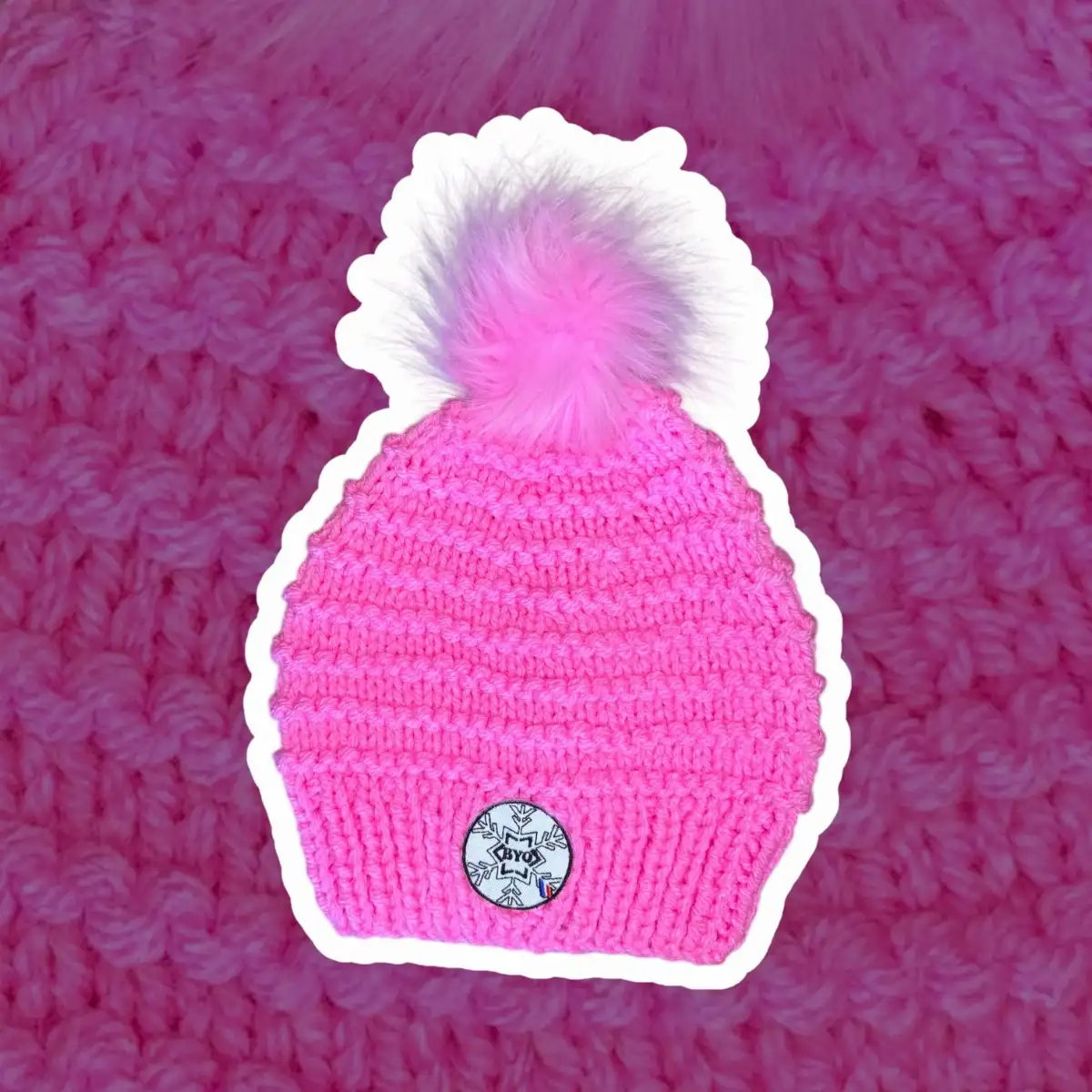 Bonnet classique femme rose