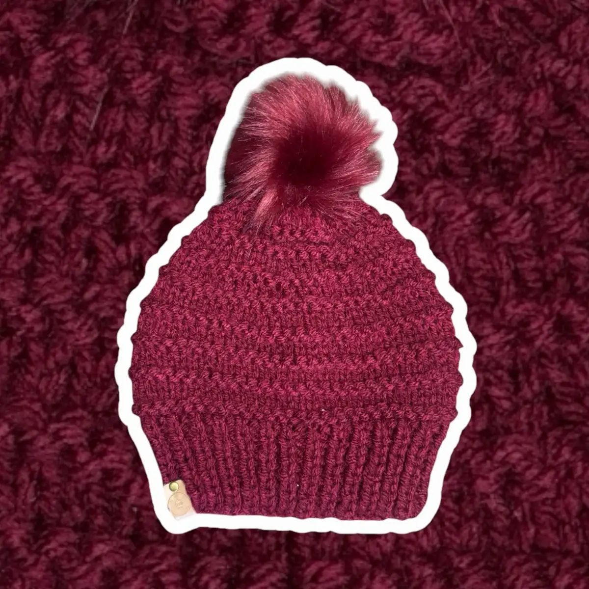 Bonnet classique femme bordeaux