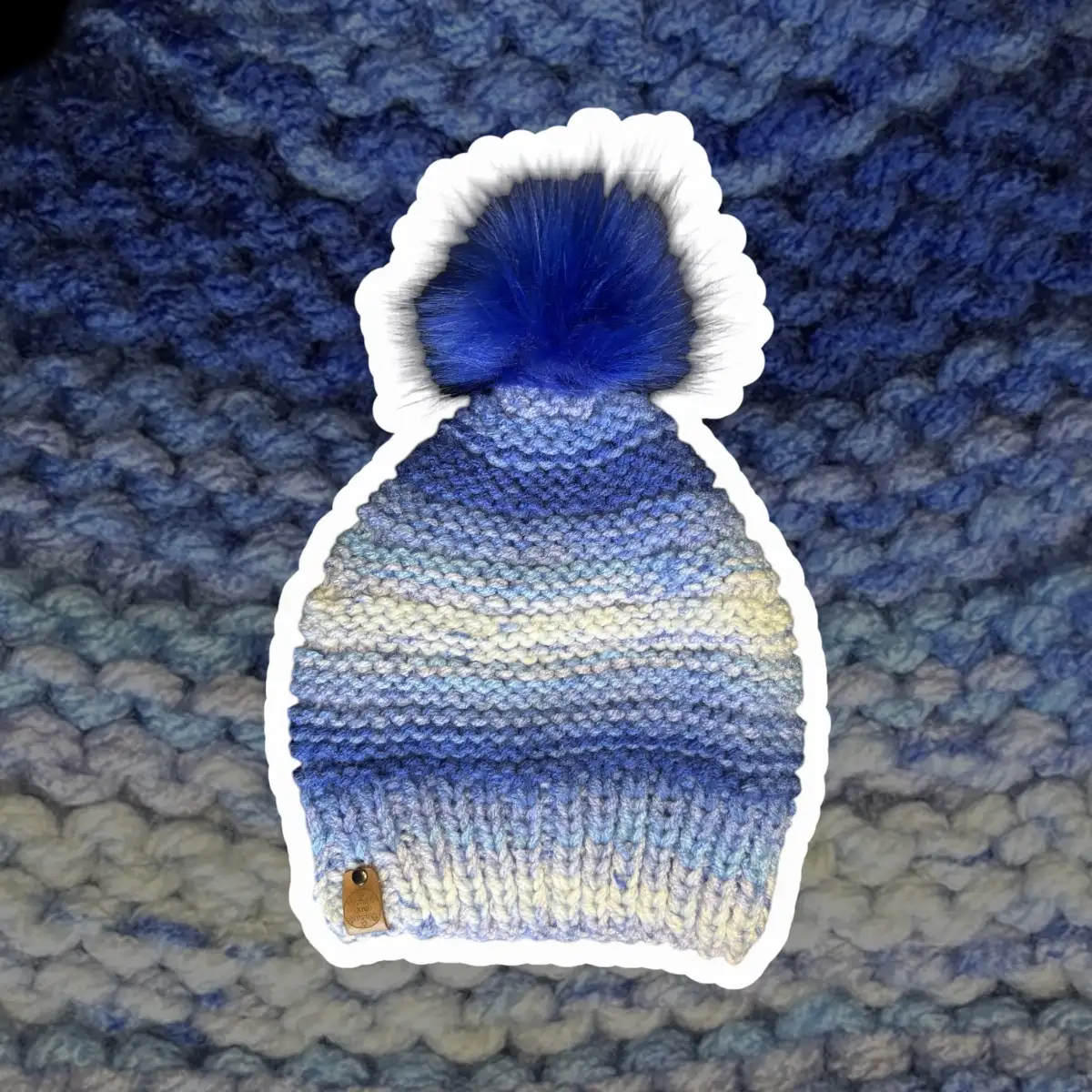 Bonnet multicolors bleu blanc