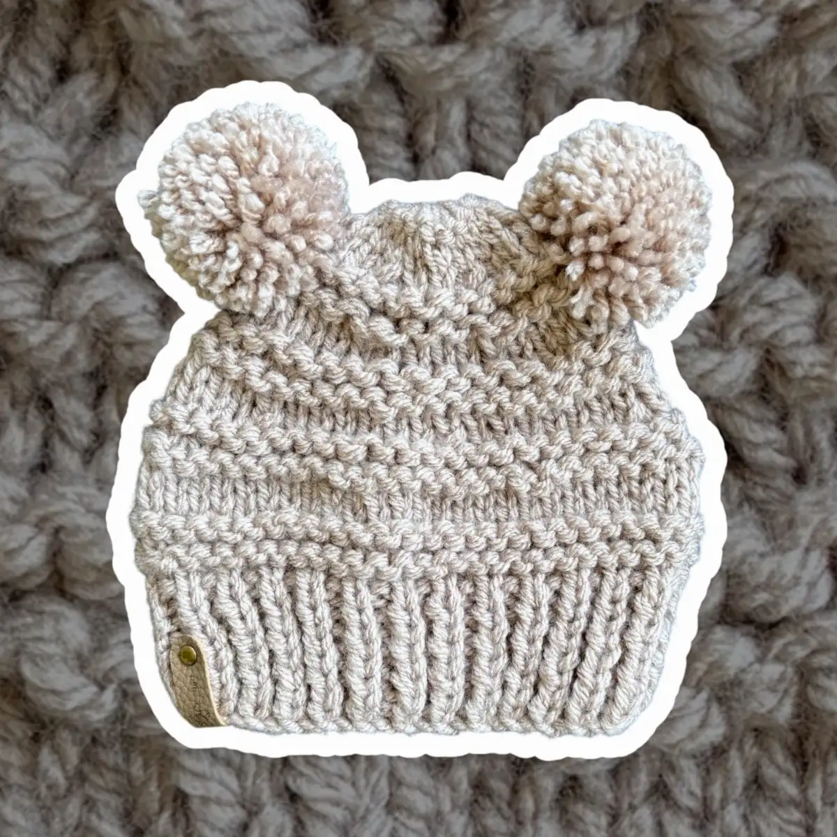 Bonnet fantaisie ours bébé beige