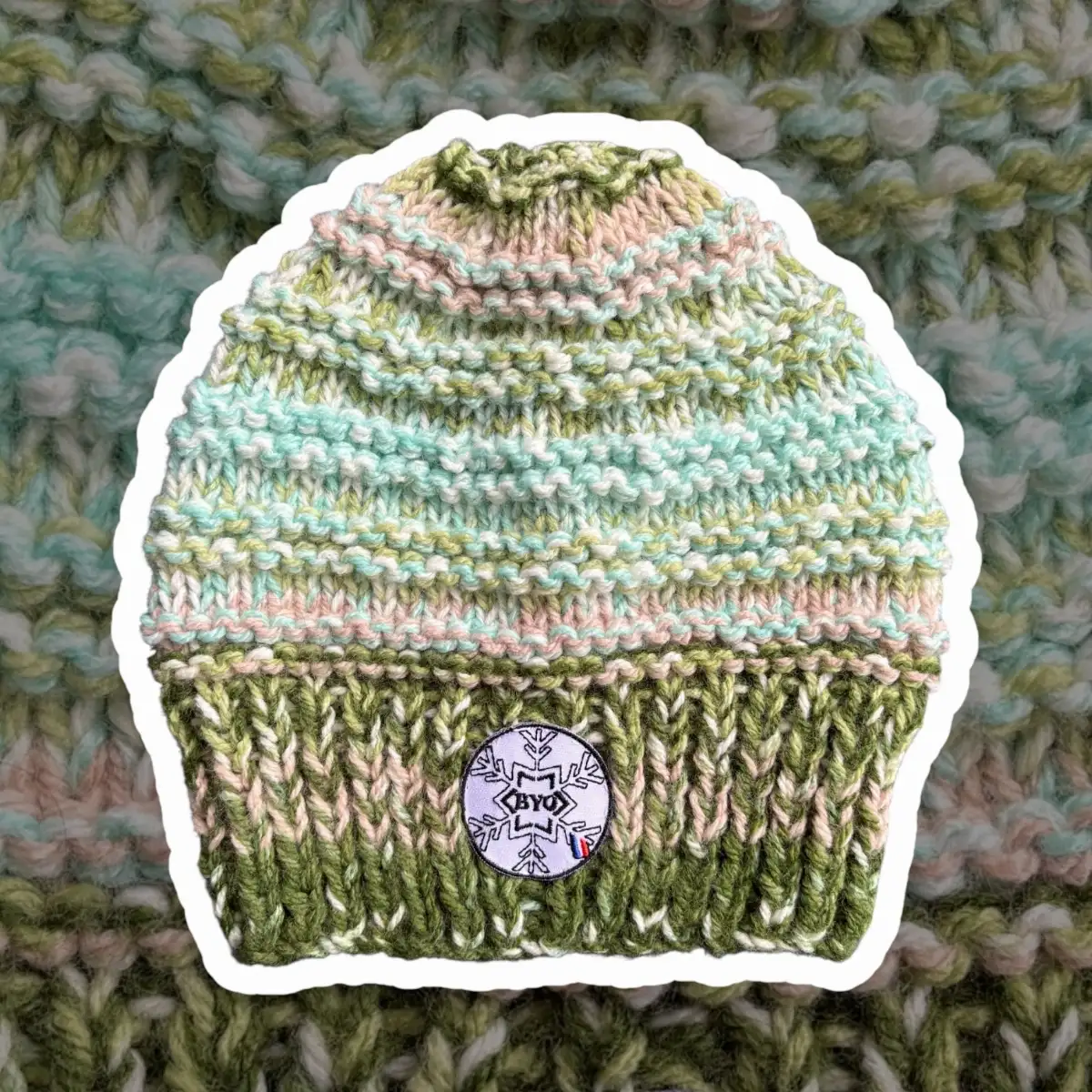 Bonnet homme tricoté mains sans pompon 100% acrylique