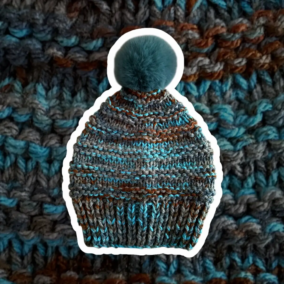 Bonnet Enfant Dégradé Bleu & Marron – Confort et style pour l’hiver